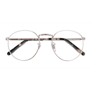 Unisex s round Silver Metal Prescription eyeglasses - Eyebuydirect s Ray-Ban RB3637V New Round