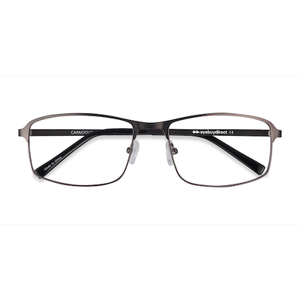 Male s rectangle Matte Gunmetal Metal Prescription eyeglasses - Eyebuydirect s Capacious