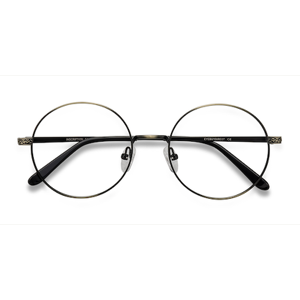 Unisex s round Bronze Metal Prescription eyeglasses - Eyebuydirect s Inscription