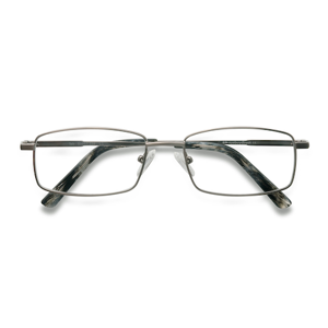 Unisex s rectangle Gunmetal Metal Prescription eyeglasses - Eyebuydirect s Tab