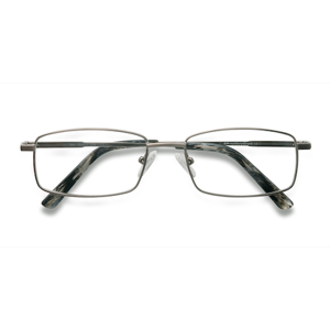 Unisex s rectangle Gunmetal Metal Prescription eyeglasses - Eyebuydirect s Tab