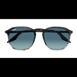 Unisex s square Striped Gray Blue Acetate Prescription sunglasses - Eyebuydirect s Ray-Ban RB2203