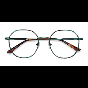 Female s geometric Green Metal Prescription eyeglasses - Eyebuydirect s Sylvie