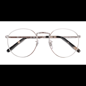 Unisex s round Silver Metal Prescription eyeglasses - Eyebuydirect s Ray-Ban RB3637V New Round