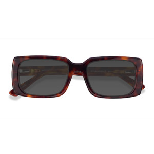 Unisex s rectangle Tortoise Acetate Prescription sunglasses - Eyebuydirect s Impression