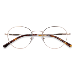 Unisex s round Golden Metal Prescription eyeglasses - Eyebuydirect s Memento