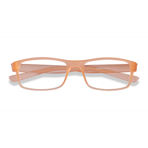 Female s rectangle Light Orange Plastic Prescription eyeglasses - Eyebuydirect s Over