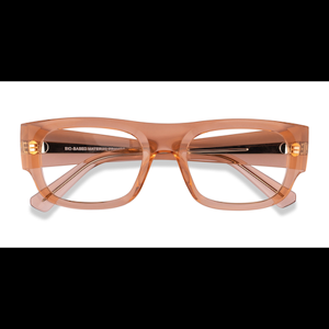Unisex s rectangle Transparent Orange Plastic Prescription eyeglasses - Eyebuydirect s Ray-Ban RB7218 Kristin