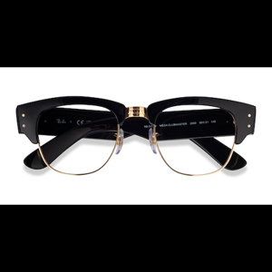 Unisex s browline Black Gold Plastic Prescription eyeglasses - Eyebuydirect s Ray-Ban RB0316V