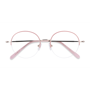 Female s round Pink & Gold Metal Prescription eyeglasses - Eyebuydirect s Takashi