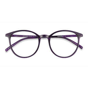 Female s round Purple Plastic Prescription eyeglasses - Eyebuydirect s Macaron