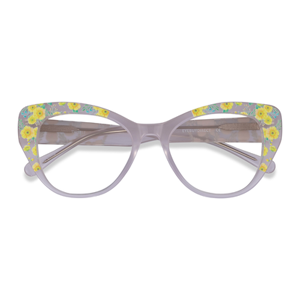 Female s horn Clear Floral Acetate Prescription eyeglasses - Eyebuydirect s Thistle