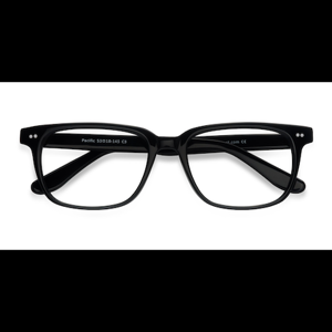 Unisex s rectangle Black Acetate Prescription eyeglasses - Eyebuydirect s Pacific