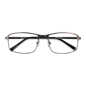 Male s rectangle Matte Gunmetal Metal Prescription eyeglasses - Eyebuydirect s Capacious