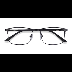 Unisex s rectangle Black Metal Prescription eyeglasses - Eyebuydirect s Wit