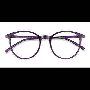 Female s round Purple Plastic Prescription eyeglasses - Eyebuydirect s Macaron