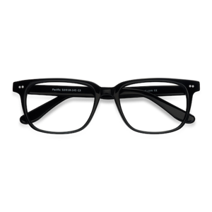 Unisex s rectangle Black Acetate Prescription eyeglasses - Eyebuydirect s Pacific