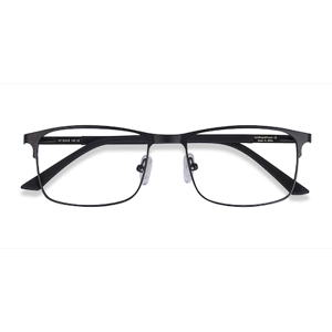 Unisex s rectangle Black Metal Prescription eyeglasses - Eyebuydirect s Wit