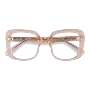 Female s square Clear Yellow Acetate Prescription eyeglasses - Eyebuydirect s Calista