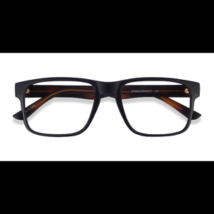 Unisex s rectangle Black Tortoise Plastic Prescription eyeglasses - Eyebuydirect s Terrain