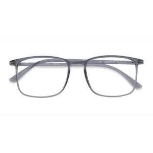 Unisex s rectangle Clear Gray Plastic Prescription eyeglasses - Eyebuydirect s Structure