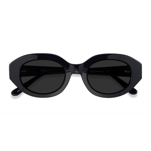 Female s oval Black Acetate Prescription sunglasses - Eyebuydirect s Swan