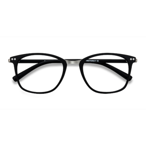 Unisex s rectangle Matte Black Plastic, Metal Prescription eyeglasses - Eyebuydirect s Savannah