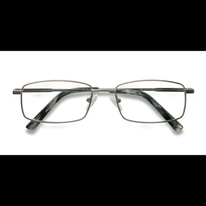 Unisex s rectangle Gunmetal Metal Prescription eyeglasses - Eyebuydirect s Tab