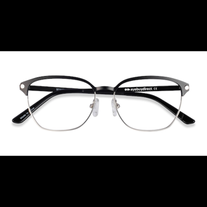 Unisex s square Black Metal Prescription eyeglasses - Eyebuydirect s Berkeley