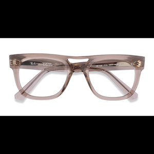 Unisex s aviator Clear Brown Plastic Prescription eyeglasses - Eyebuydirect s Ray-Ban RB7226 Phil