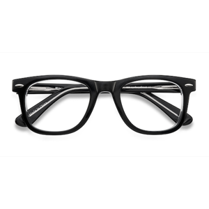 Unisex s square Black Acetate Prescription eyeglasses - Eyebuydirect s Blizzard