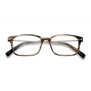 Unisex s rectangle Brown/Striped Acetate, Metal Prescription eyeglasses - Eyebuydirect s Dreamer
