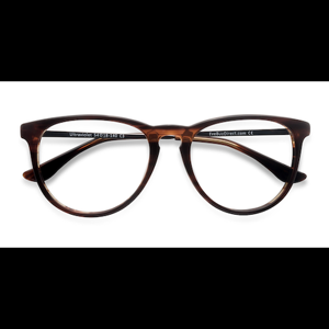 Unisex s round Brown Striped Acetate, Metal Prescription eyeglasses - Eyebuydirect s Ultraviolet