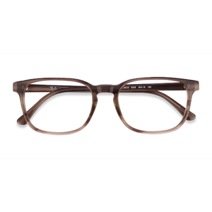 Unisex s rectangle Striped Brown Green Acetate Prescription eyeglasses - Eyebuydirect s Ray-Ban RB5418