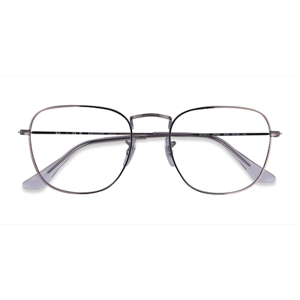 Unisex s square Gunmetal Metal Prescription eyeglasses - Eyebuydirect s Ray-Ban RB3857V Frank