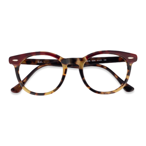 Unisex s round Yellow Tortoise Acetate Prescription eyeglasses - Eyebuydirect s Ray-Ban RB5598 Eagleeye