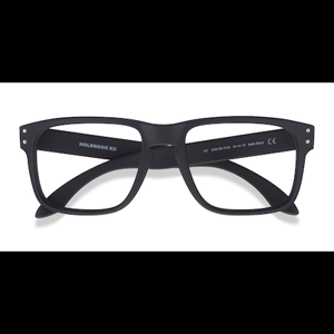 Male s rectangle Satin Black Plastic Prescription eyeglasses - Eyebuydirect s Oakley Holbrook Rx