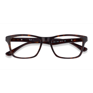Unisex s rectangle Tortoise Acetate Prescription eyeglasses - Eyebuydirect s Ray-Ban RB5279