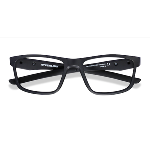 Male s rectangle Satin Black Plastic Prescription eyeglasses - Eyebuydirect s Oakley Hyperlink