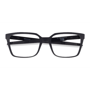 Male s square Satin Black Plastic Prescription eyeglasses - Eyebuydirect s Oakley Dehaven