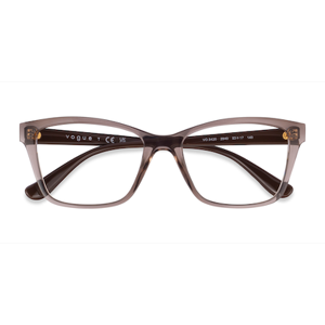 Female s rectangle Transparent Brown Plastic Prescription eyeglasses - Eyebuydirect s Vogue Eyewear VO5420