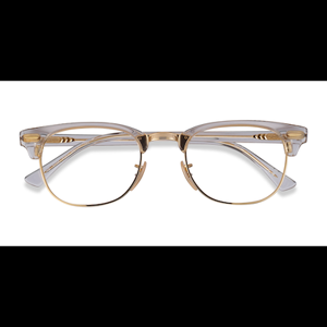 Unisex s browline Gold Transparent Acetate, Metal Prescription eyeglasses - Eyebuydirect s Ray-Ban RB5154