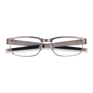 Male s browline Gunmetal Metal Prescription eyeglasses - Eyebuydirect s Oakley Metal Plate