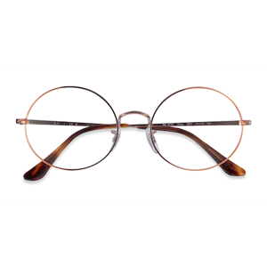 Unisex s round Copper Metal Prescription eyeglasses - Eyebuydirect s Ray-Ban RB1970V