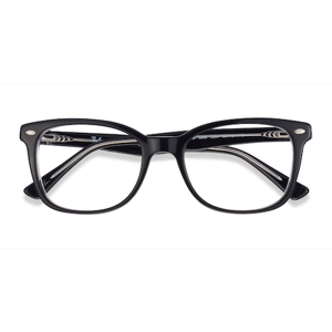 Unisex s square Black Acetate Prescription eyeglasses - Eyebuydirect s Ray-Ban RB5285