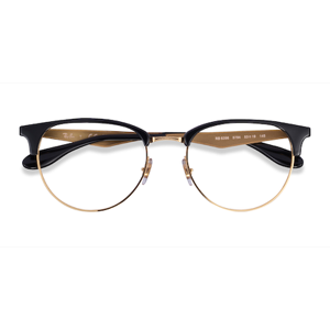 Unisex s browline Black Gold Acetate,Metal Prescription eyeglasses - Eyebuydirect s Ray-Ban RB6396