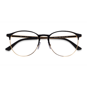 Unisex s round Gold Black Metal Prescription eyeglasses - Eyebuydirect s Ray-Ban RB6375