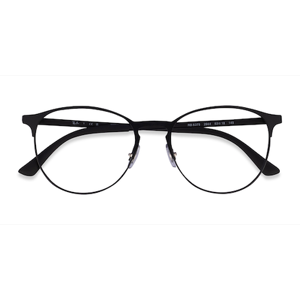 Unisex s round Matte Black Metal Prescription eyeglasses - Eyebuydirect s Ray-Ban RB6375