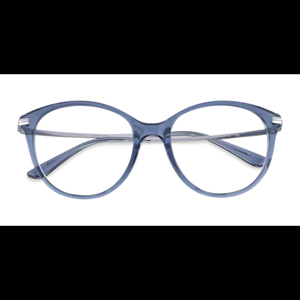 Female s horn Clear Blue Silver Metal,Plastic Prescription eyeglasses - Eyebuydirect s Vogue Eyewear VO5423