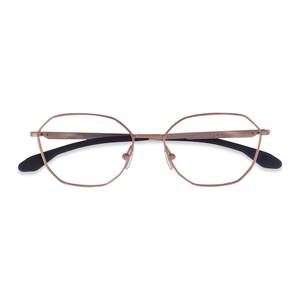 Unisex s geometric Matte Rose Gold Titanium Prescription eyeglasses - Eyebuydirect s Oakley Sobriquet